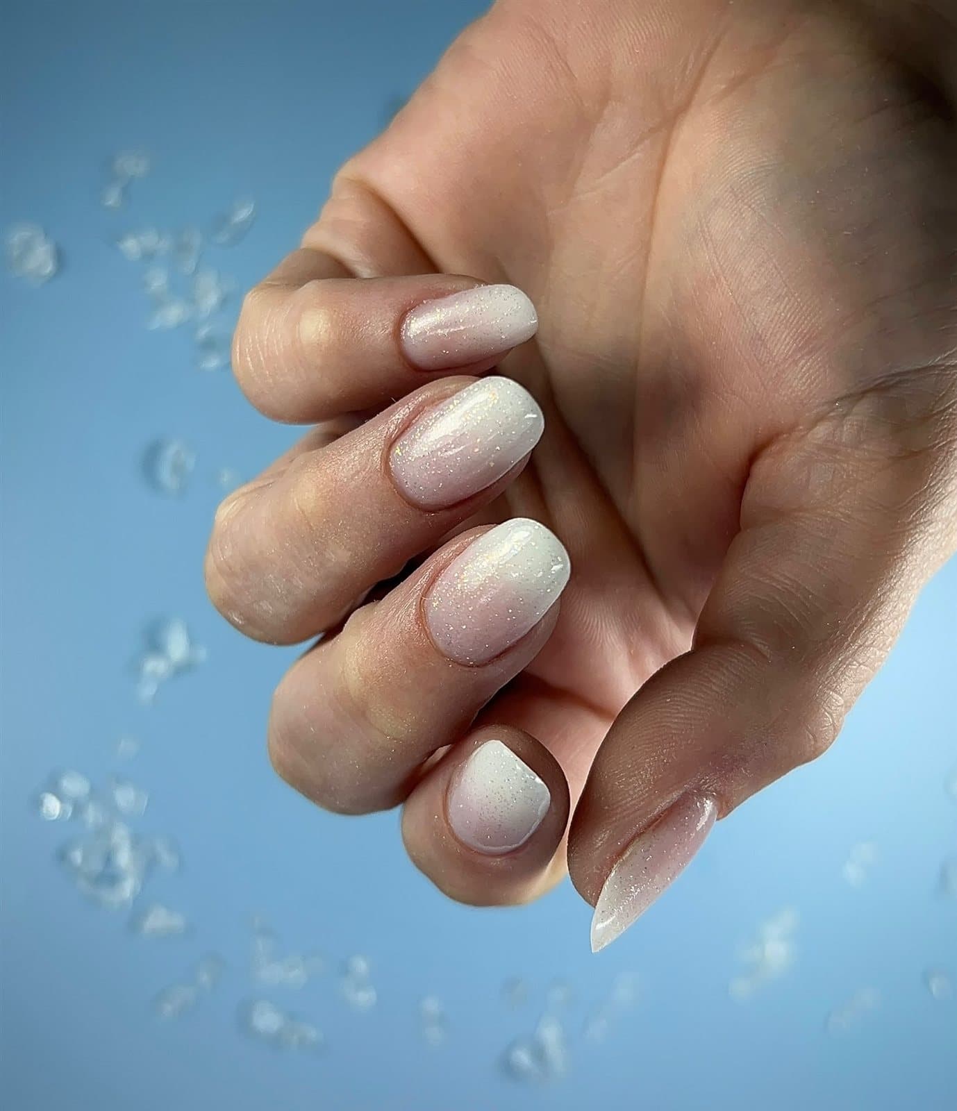 Natural nude manicure