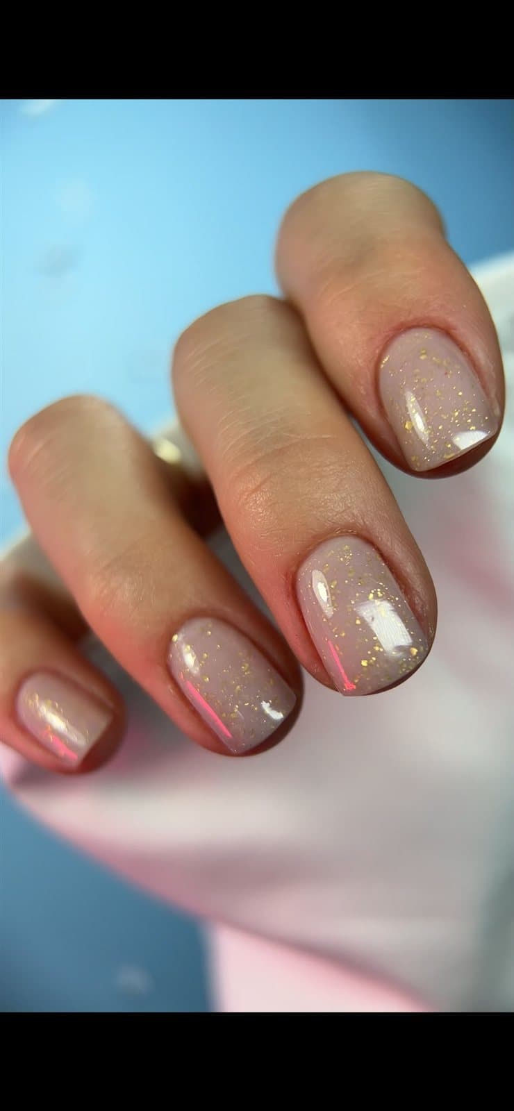 Soft natural manicure